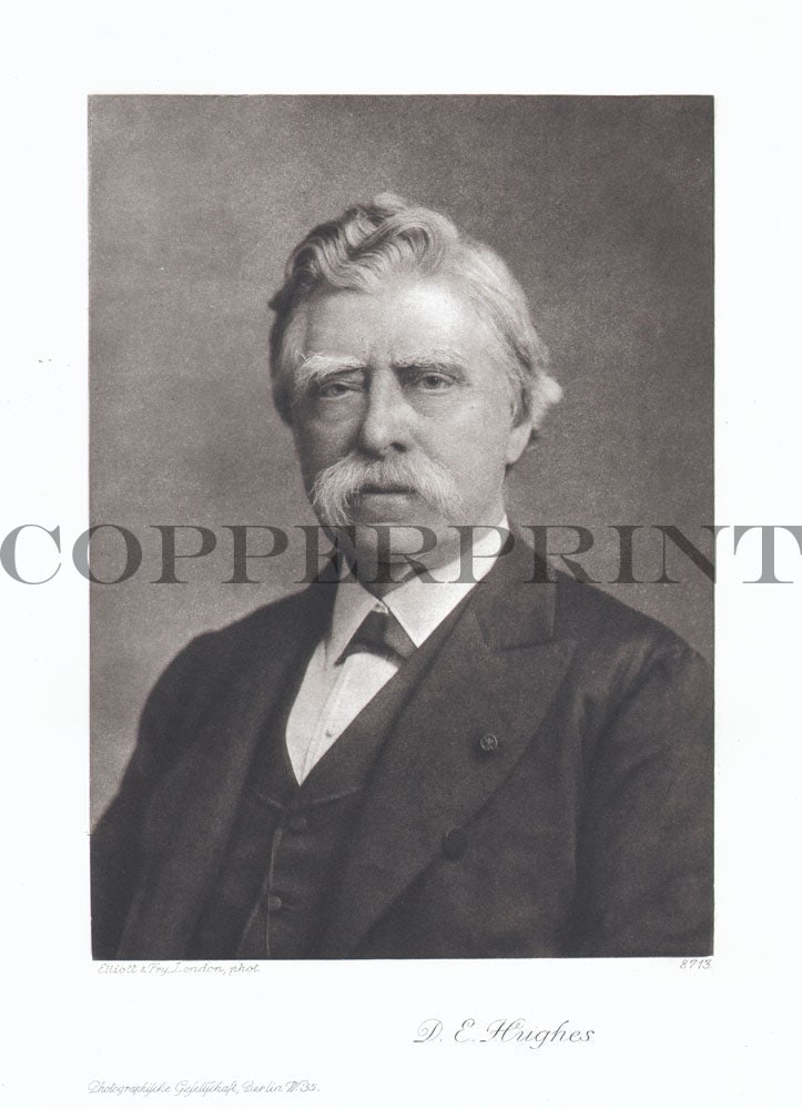 Portrait von David Edward Hughes Kunstdruck Tiefdruck