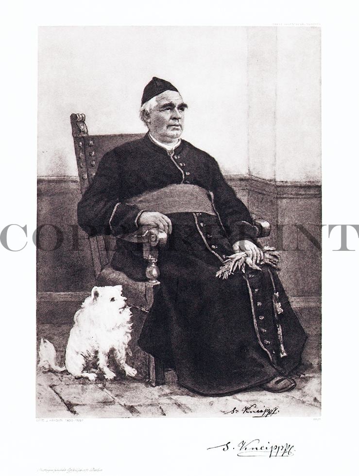 Portrait von Sebastian Kneipp Kunstdruck Tiefdruck