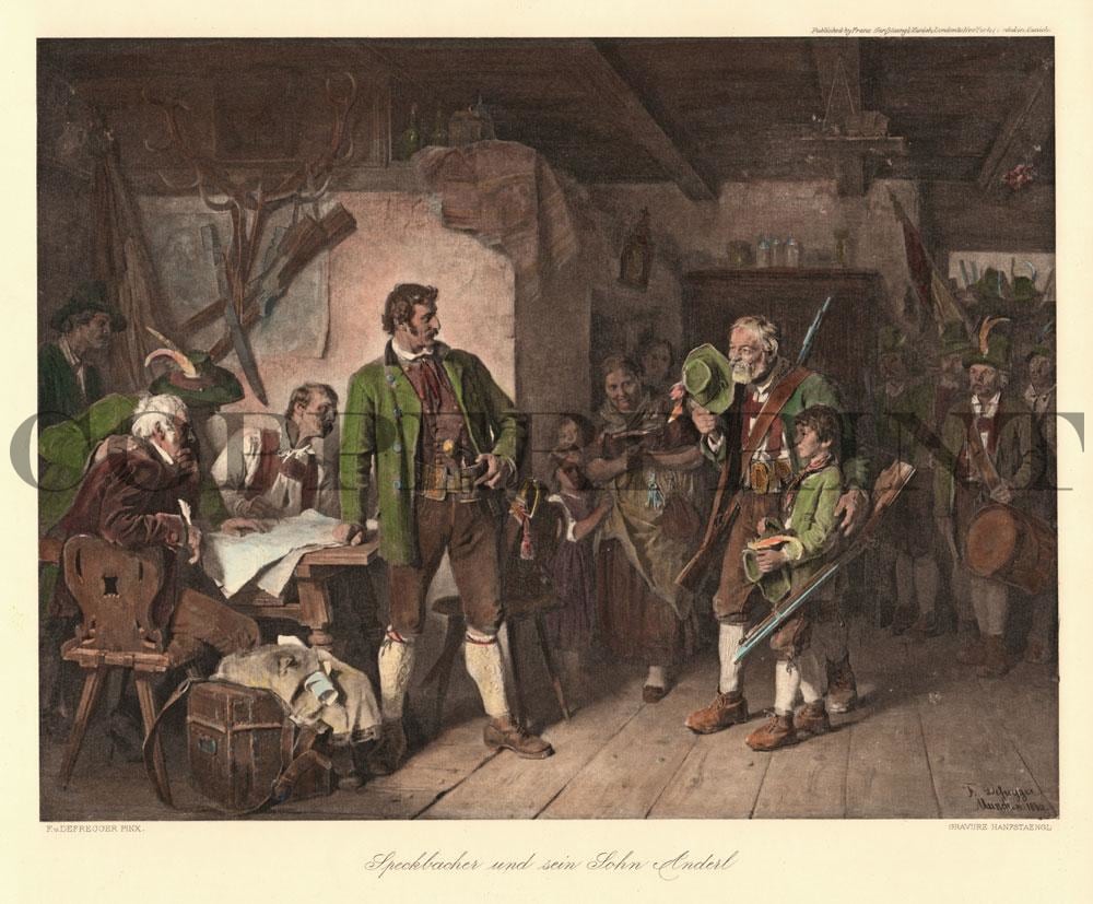 Leute im Haus Kunstdruck Tiefdruck