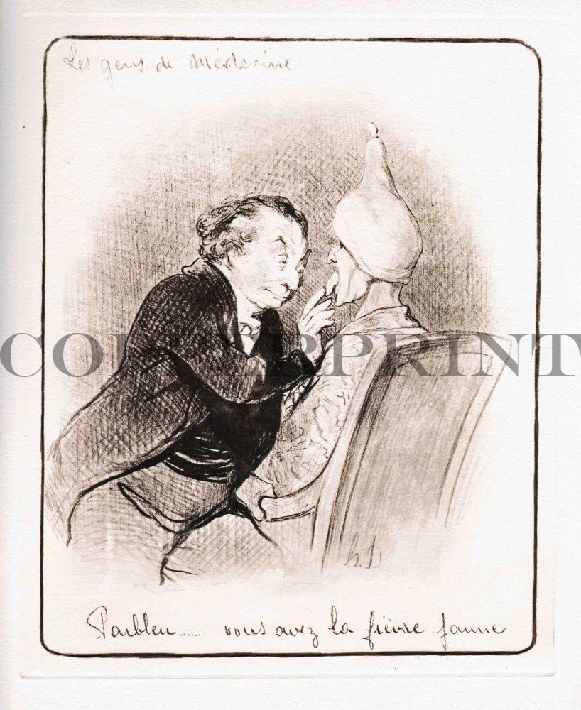 humorvolle Illustration von Ärzten Kunstdruck Tiefdruck