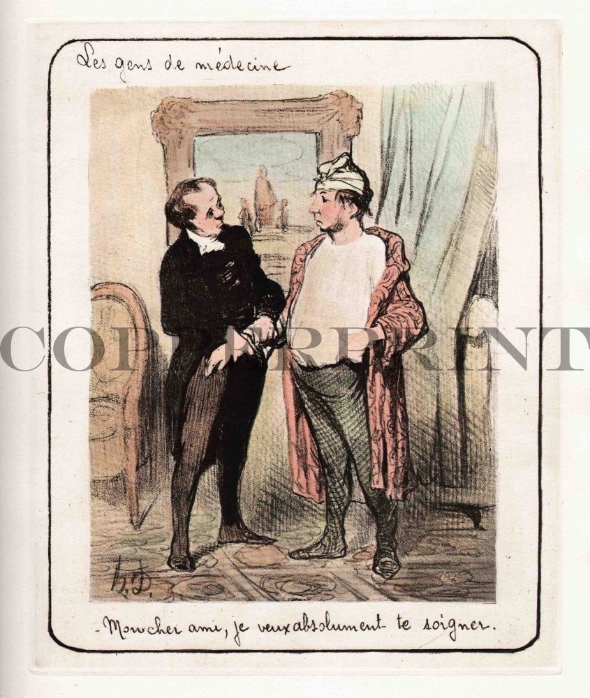 humorvolle Illustration von Ärzten Kunstdruck Tiefdruck