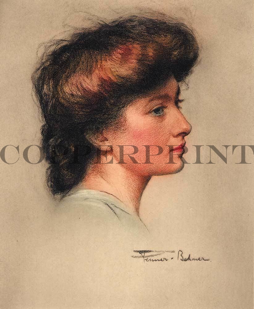 Portrait von Ninon Kunstdruck Tiefdruck