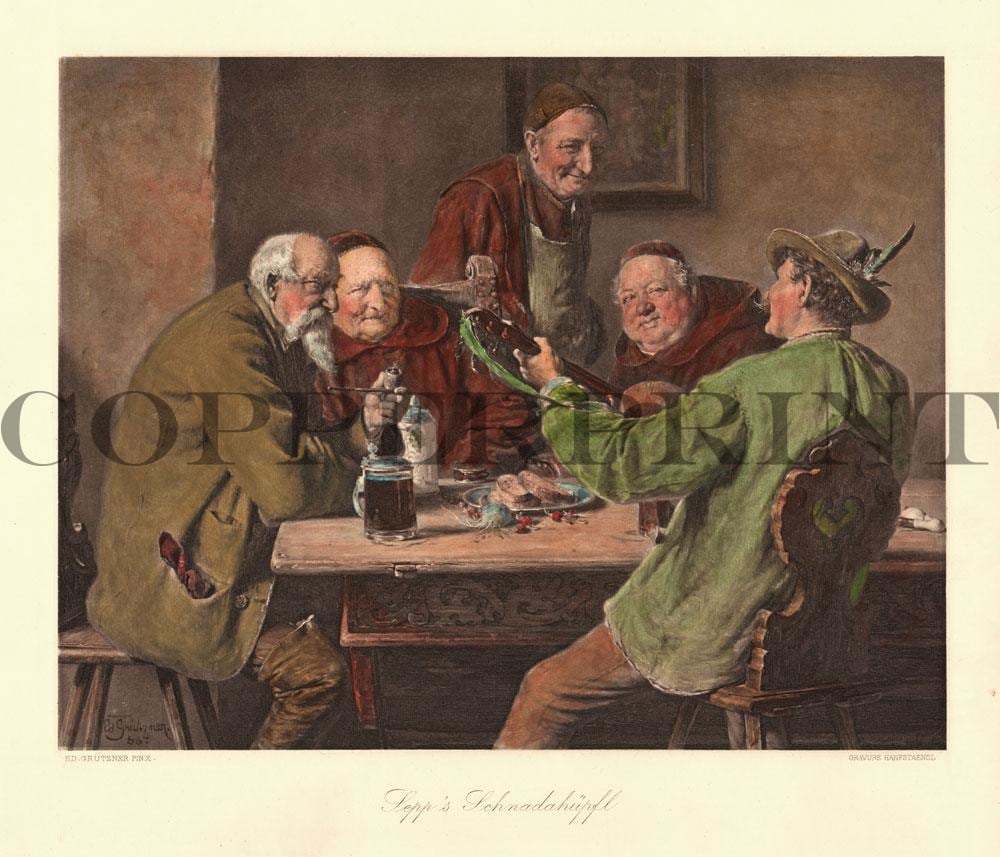 Trinkrunde Kunstdruck Tiefdruck