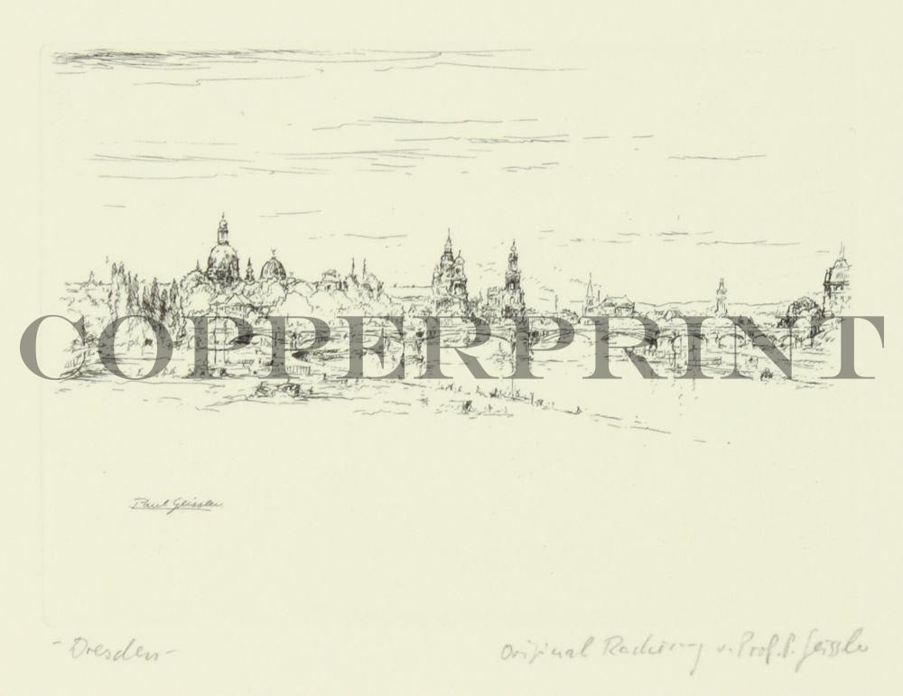 Dresden, Waldschlößchen, Stadtansicht