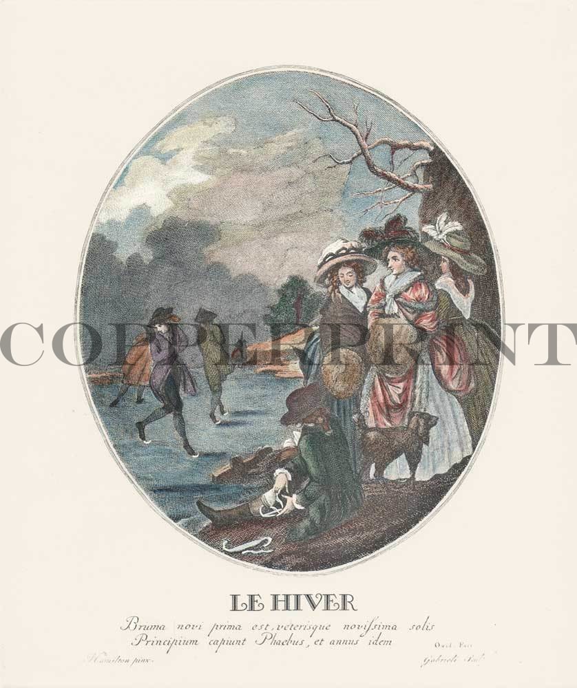 Darstellung des Winters Kunstdruck Tiefdruck