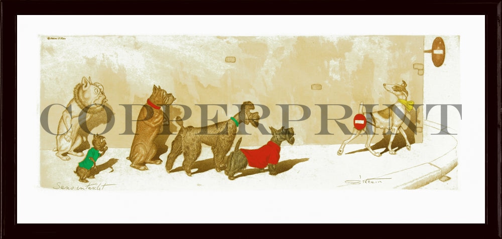 Hundehumor, Sens interdit, Einbahnstraße