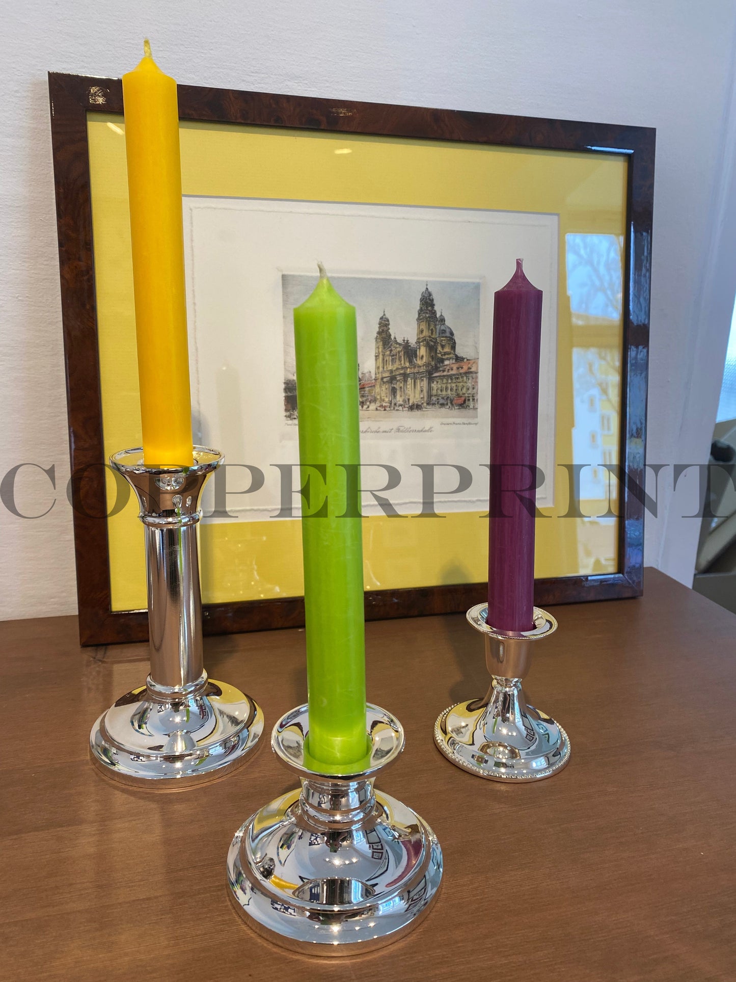 versilberter Kerzenhalter 7cm