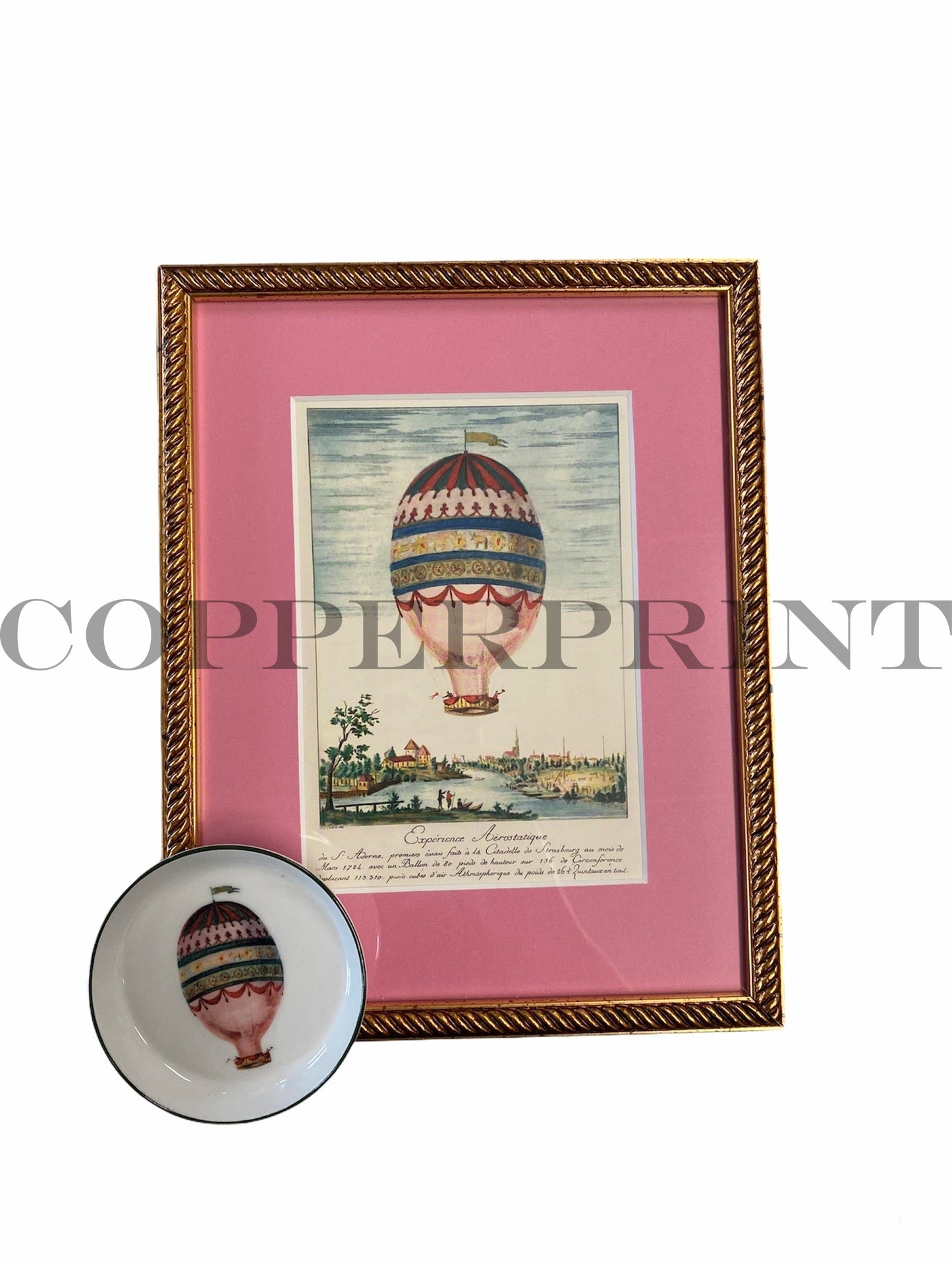 Rähmchen und Schälchen Ballon // Rosa