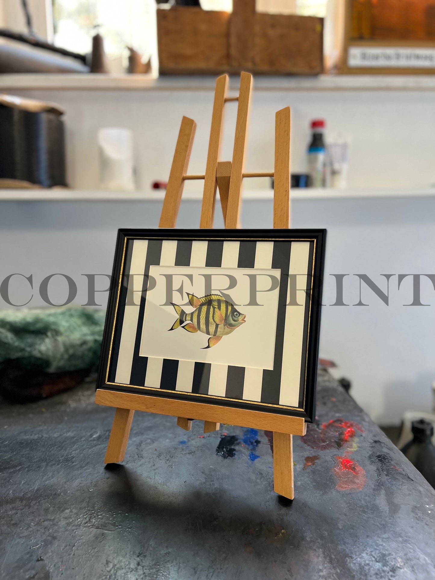 Rähmchen // Klippfisch // schwarze Streifen