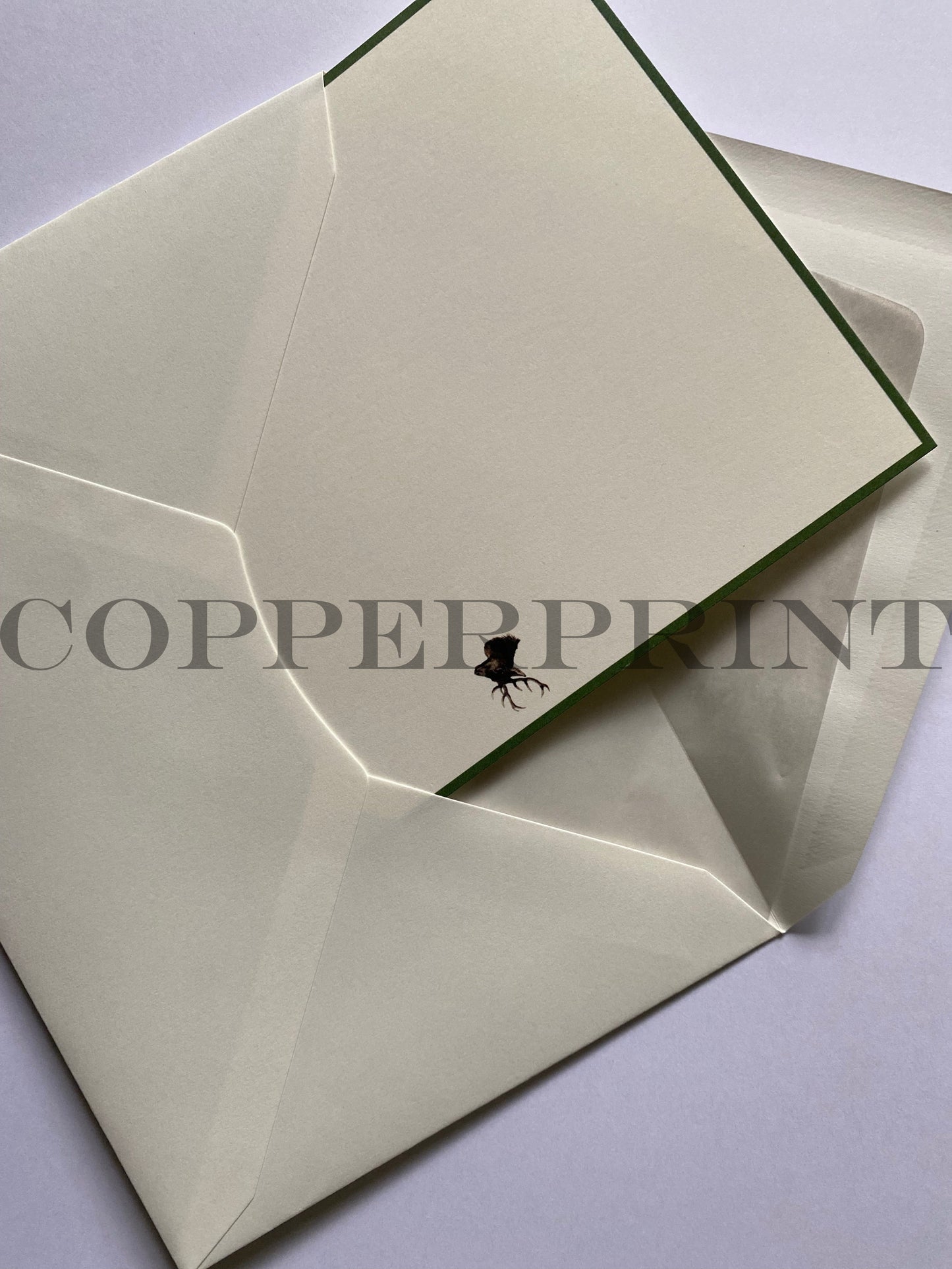 Briefkarten DIN A6 // Hirsch Grün