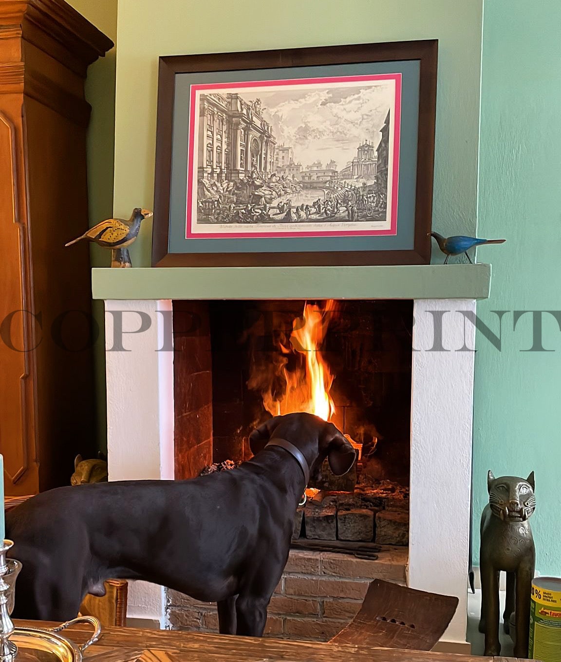 Piranesi, Rom, Trevi Brunnen gerahmt