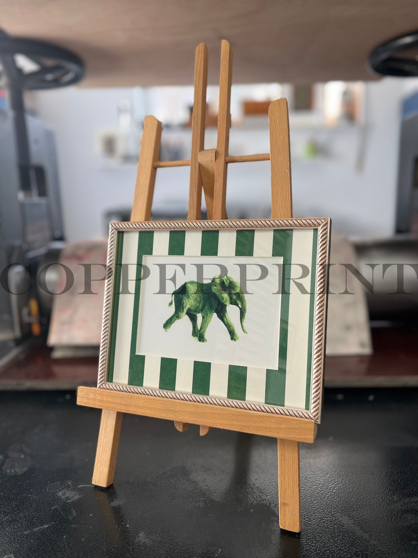 Rähmchen // Elefant // grüne Streifen