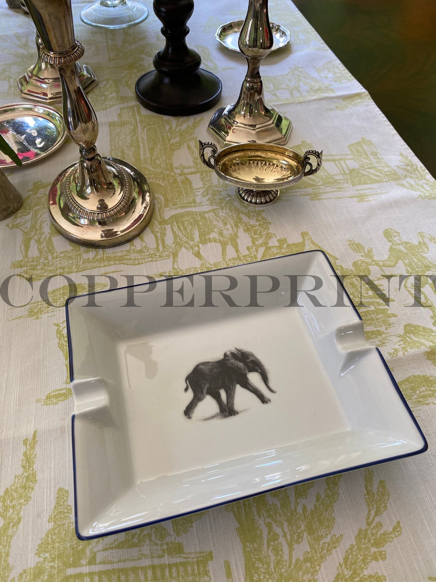 Zigarren Aschenbecher // handlinie blau