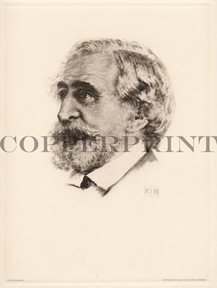 Portrait von Guiseppe Verdi schwarzweiß Kunstdruck Tiefdruck