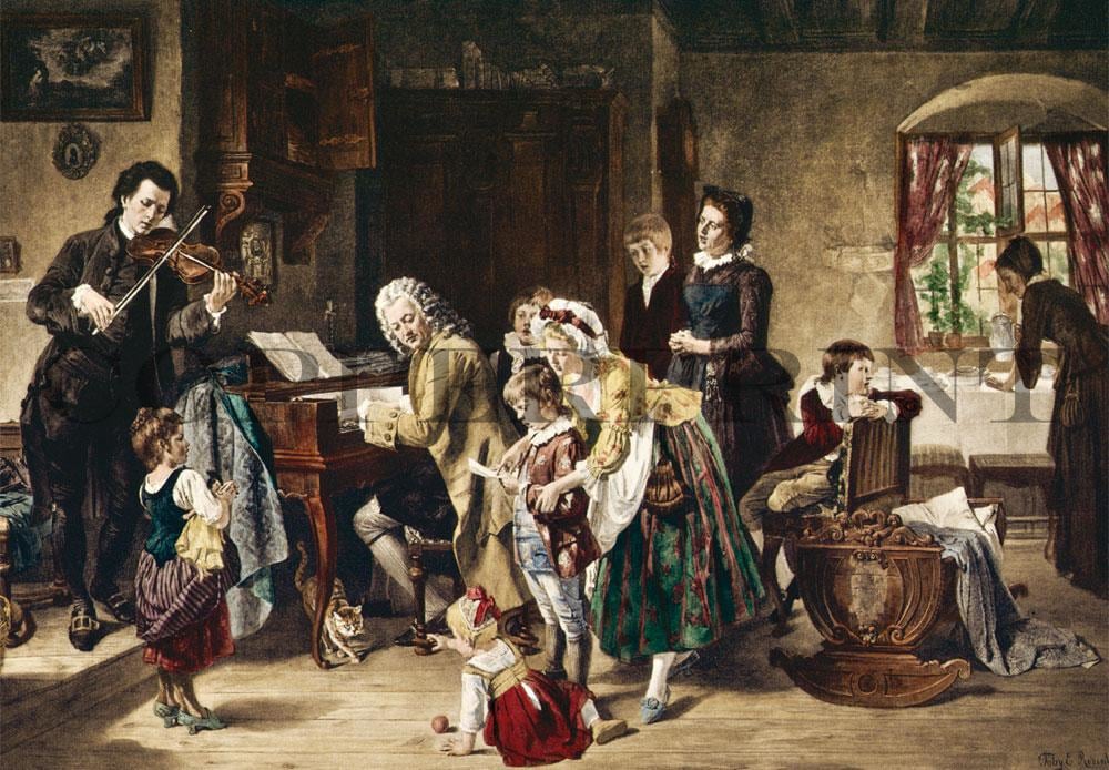 Konzert von Bach im Haus Kunstdruck Tiefdruck