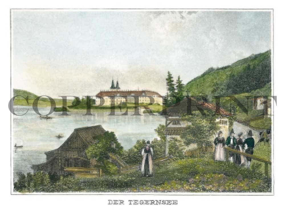 Ansicht vom Tegernsee Kunstdruck Tiefdruck