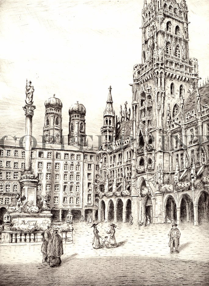 München, Marienplatz/Mariensäule