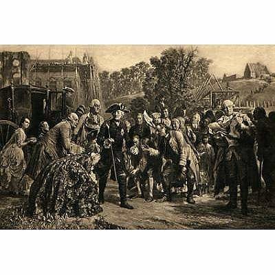 Leute mit Friedrich II. Kunstdruck Tiefdruck