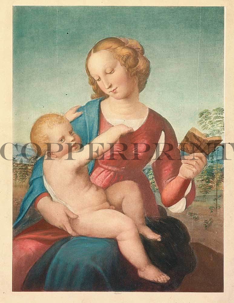 Maria mit Kind im Arm Kunstdruck Tiefdruck