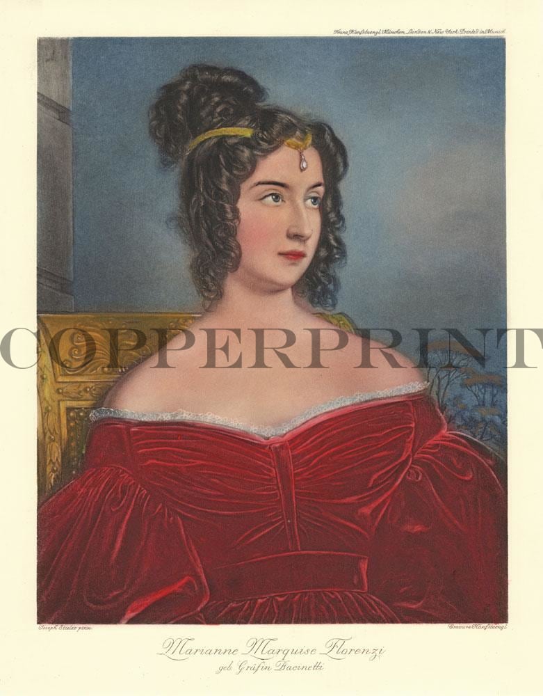 Portrait von Marianna Marchesa Florenzi Kunstdruck Tiefdruck