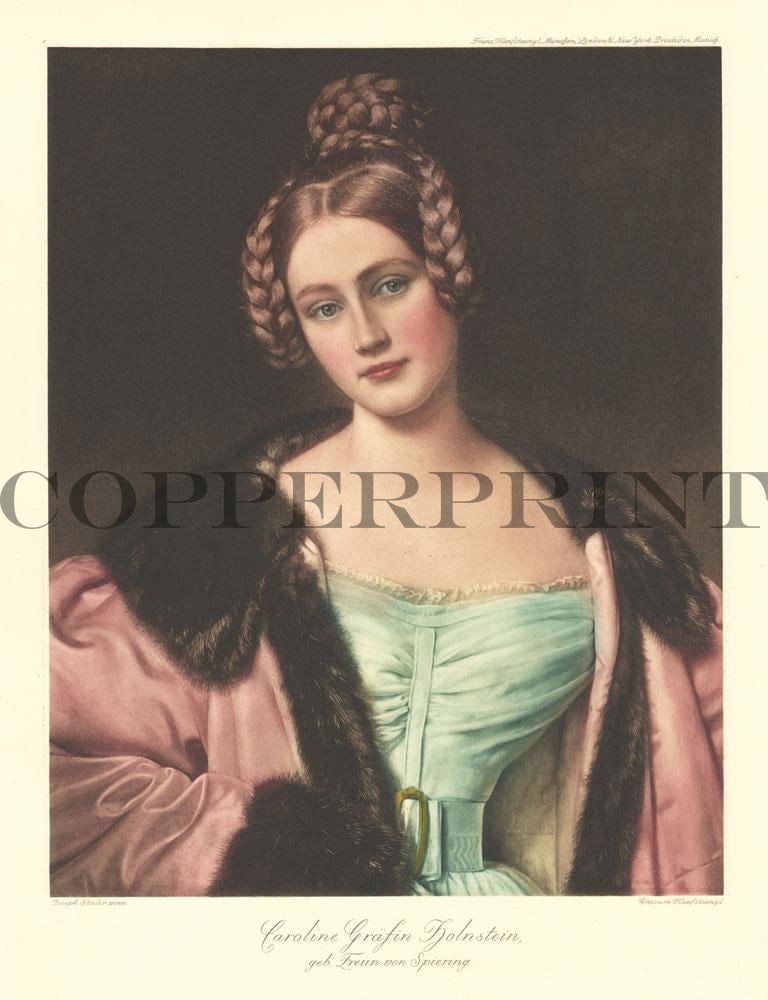 Portrait von Caroline Freiin Kunstdruck Tiefdruck