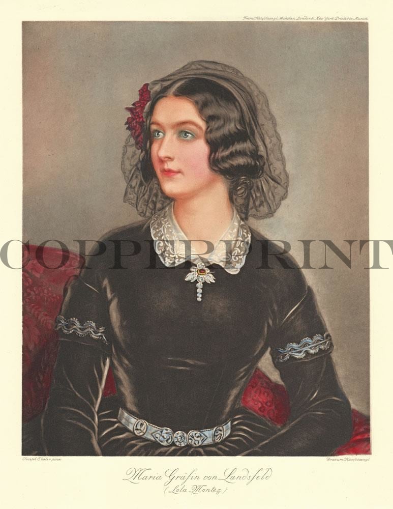 Portrait von Lola Montez Kunstdruck Tiefdruck