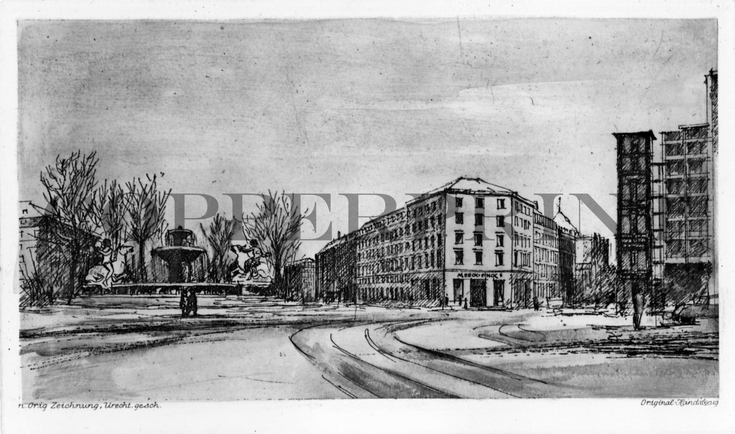 München, Lenbachplatz mit Straße