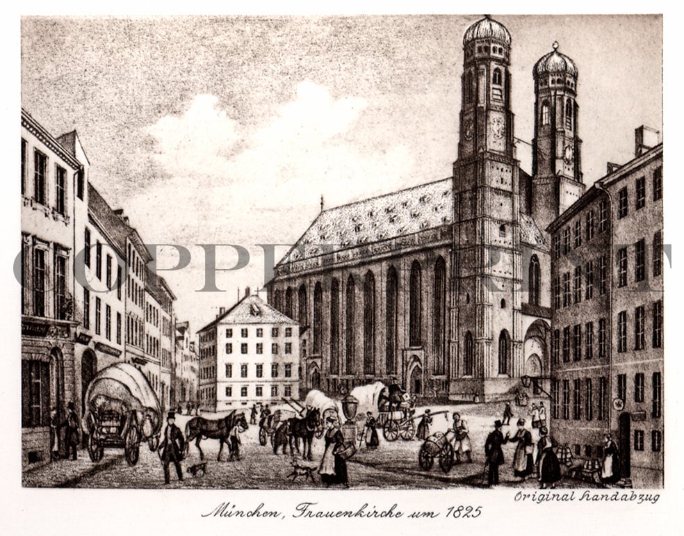München, Frauenkirche um 1825