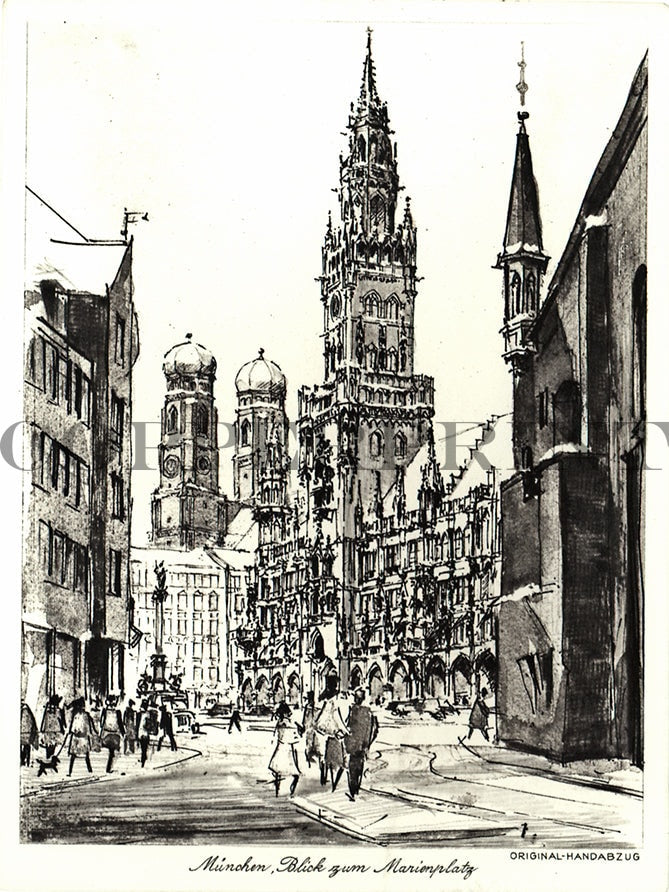 München, Blick zum Marienplatz