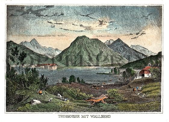 Tegernsee mit Wallberg Kunstdruck Tiefdruck