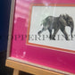 Rähmchen // Elefant // pink- orange Doppelpassepartout