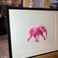 Der pinke Elefant gerahmt