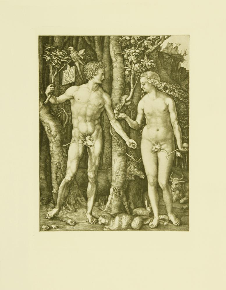 Adam und Eva von Albrecht Dürer Kunstdruck Tiefdruck