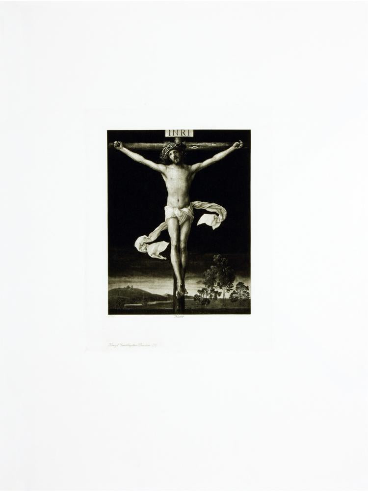 Christus am Kreuz Kunstdruck Tiefdruck