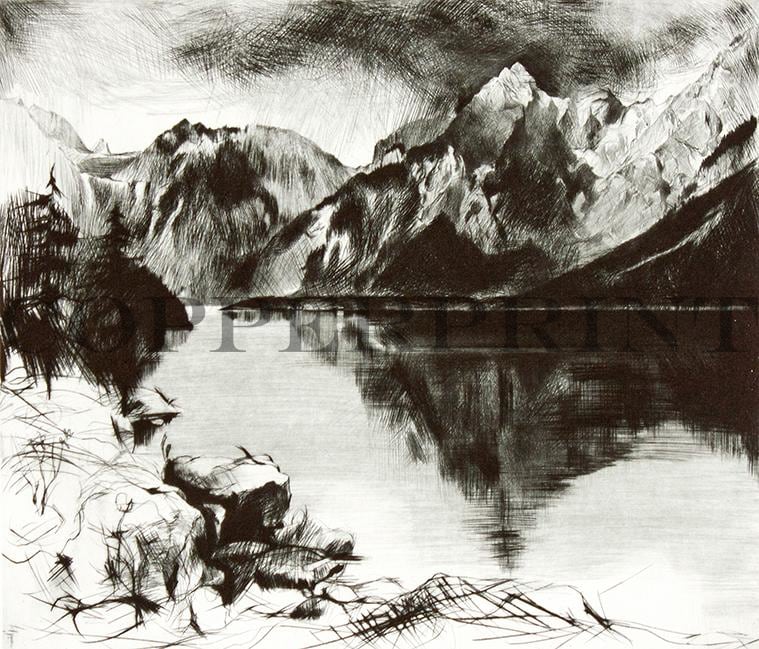 Ansicht vom Königssee Kunstdruck Tiefdruck