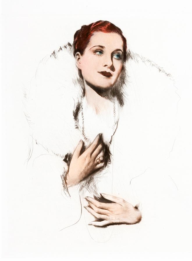 Portrait von Norma Shearer Kunstdruck Tiefdruck