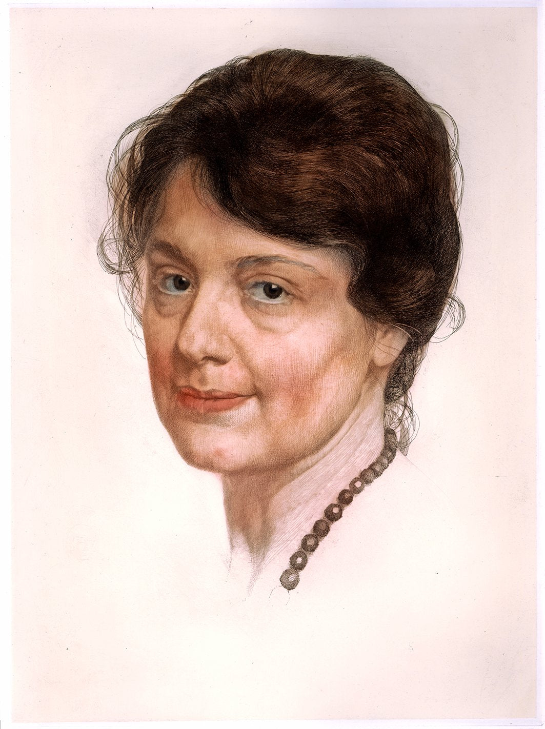 Portrait einer älteren Dame Kunstdruck Tiefdruck