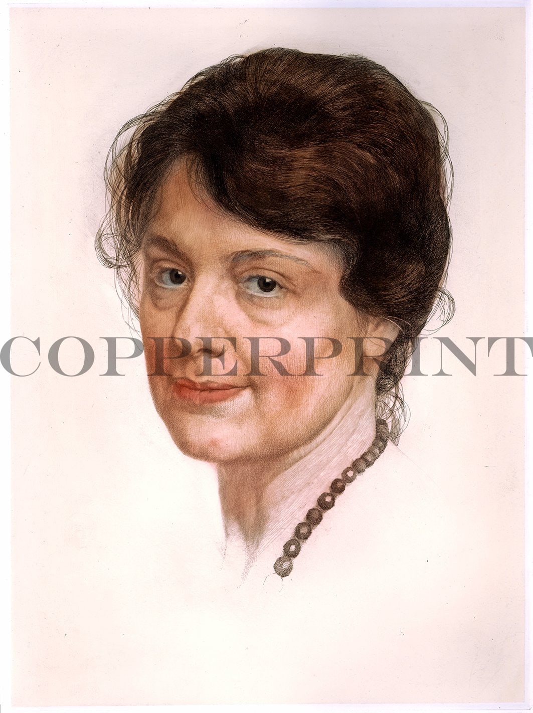 Portrait einer älteren Dame Kunstdruck Tiefdruck