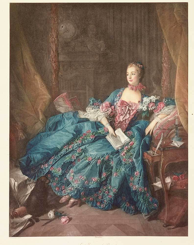 Portrait von Marquise de Pompadour Kunstdruck Tiefdruck