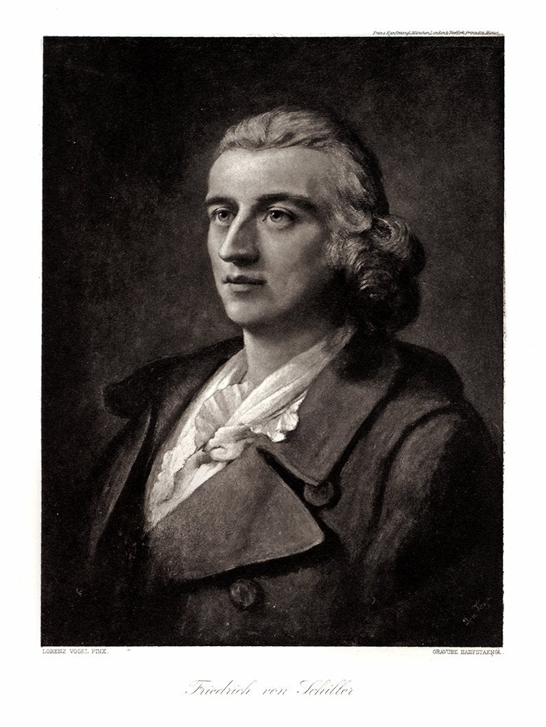 Portrait von Friedrich von Schiller Kunstdruck Tiefdruck