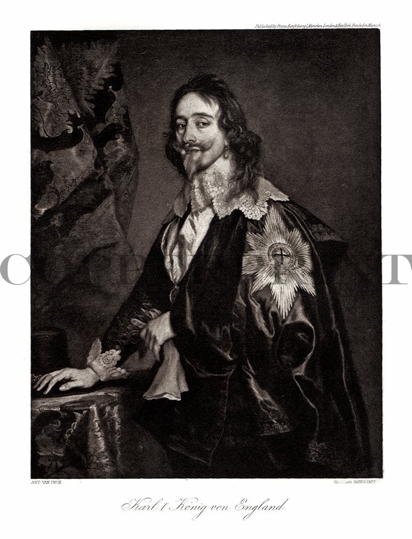 Portrait von Karl I Kunstdruck Tiefdruck