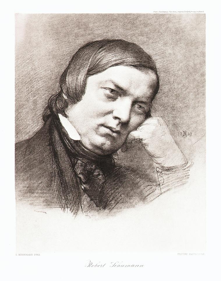 Portrait von Robert Schumann Kunstdruck Tiefdruck