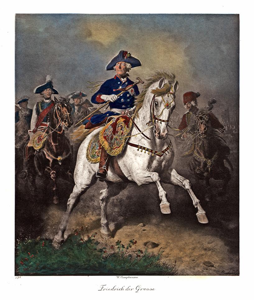 Friedrich des Großen auf dem Pferd Kunstdruck Tiefdruck