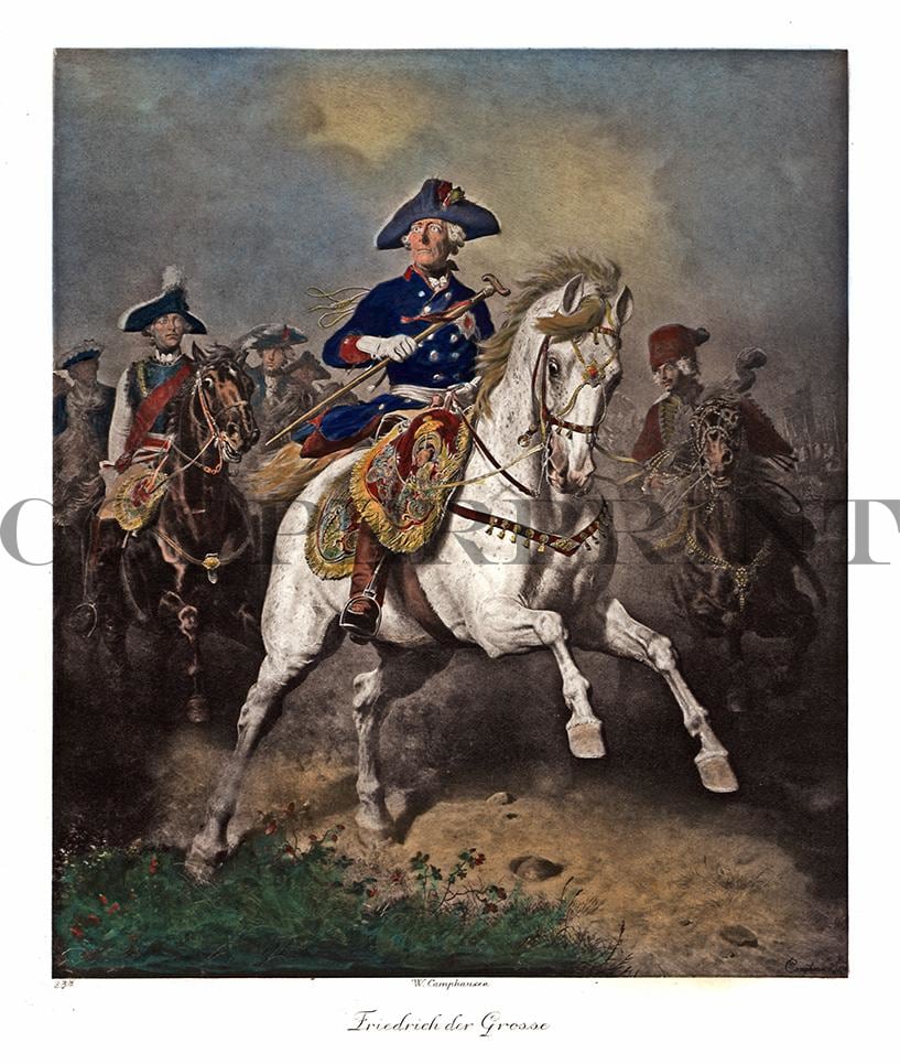 Friedrich des Großen auf dem Pferd Kunstdruck Tiefdruck