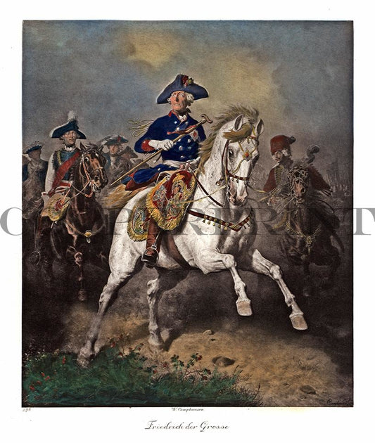Friedrich des Großen auf dem Pferd Kunstdruck Tiefdruck