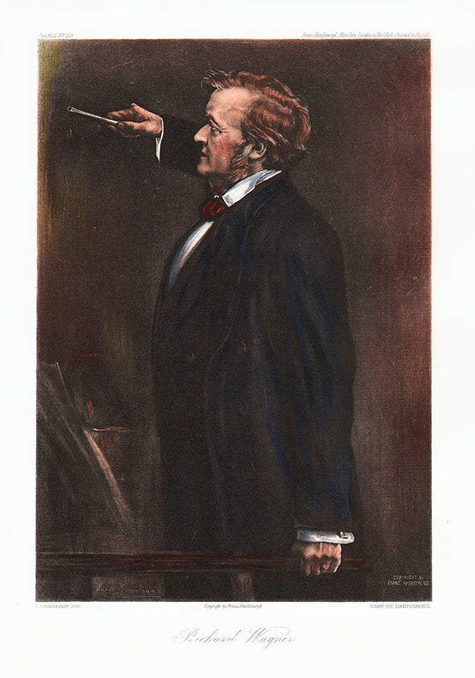 Portrait von Richard Wagner als Dirigent Kunstdruck Tiefdruck