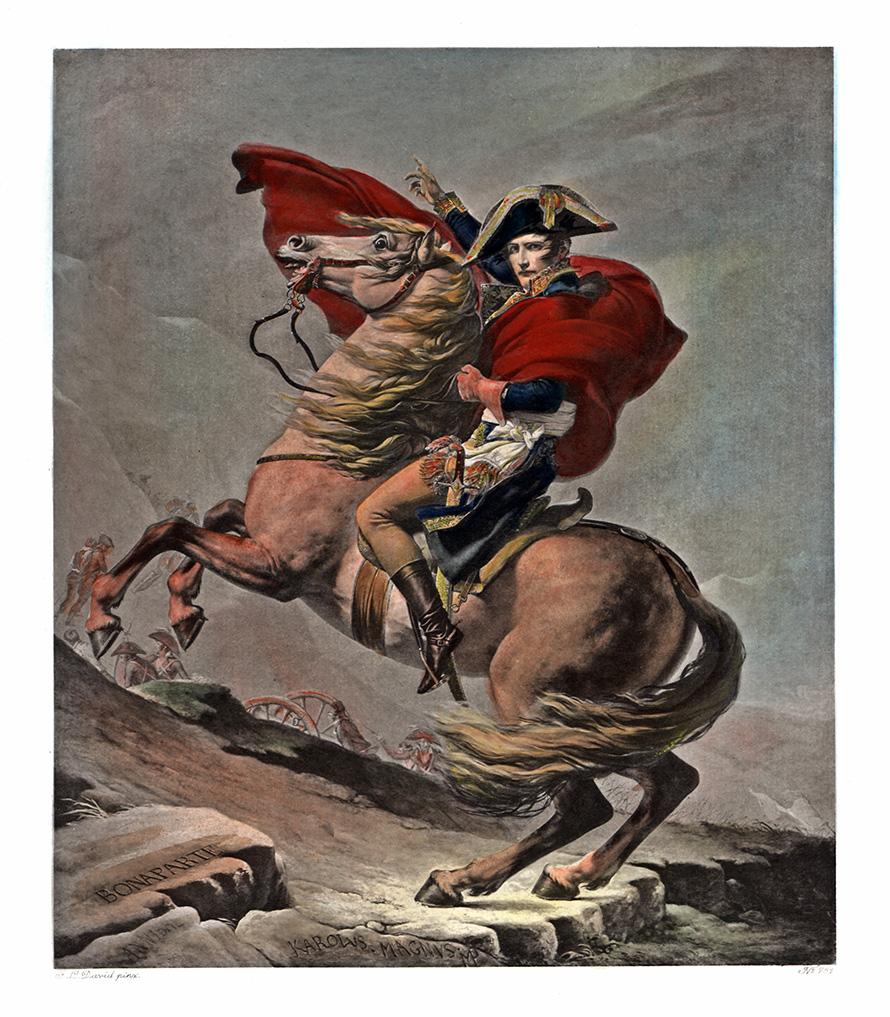 Napoleon auf dem Pferd Kunstdruck Tiefdruck