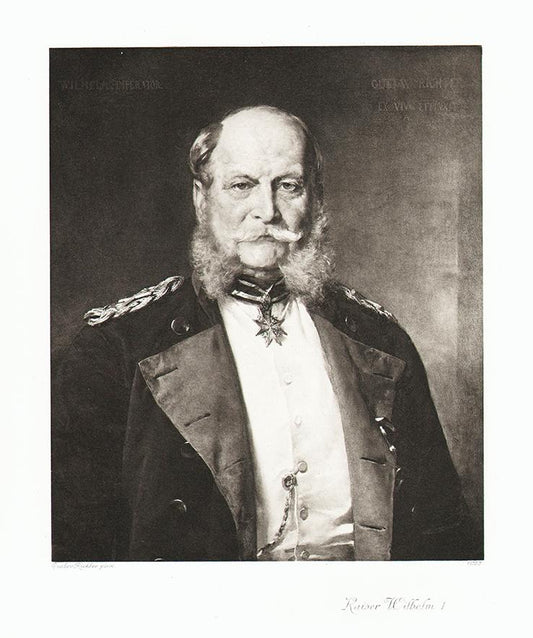 Portrait von Kaiser Wilhelm I Kunstdruck Tiefdruck