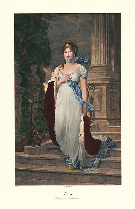 Portrait von Luise von Mecklenburg-Strelitz Kunstdruck Tiefdruck