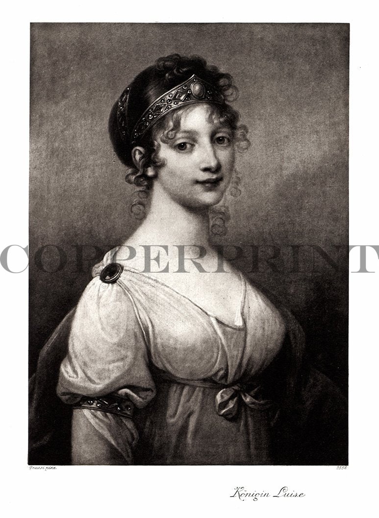 Portrait von Luise von Preußen Kunstdruck Tiefdruck